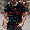 Lovers Hearr Tees Mens Summer T Shirts Men Streetwear 3D Print T Shirt Fashion O Neck Short Sleeve Tops