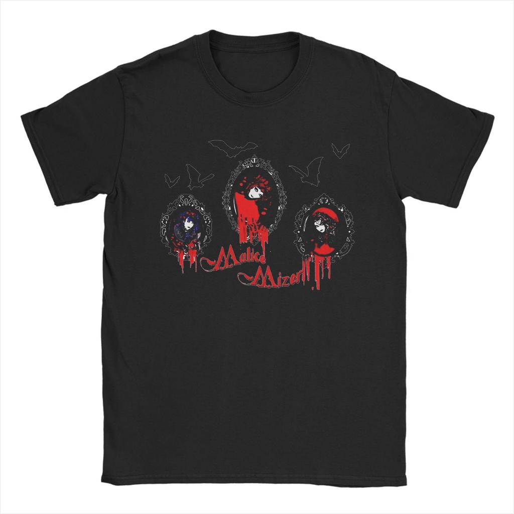 Мужская футболка Malice Mizer Visual Kei Японская готика Повседневная 100% хлопок Футболки Короткий рукав Футболка Круглый вырез Одежда