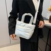 Yogodlns Woman Puffy Lightweight Handbag Large Capacity Quilted Shoulder Bag Adjustable Strap Puffer Tote Handbag Shopping Bag