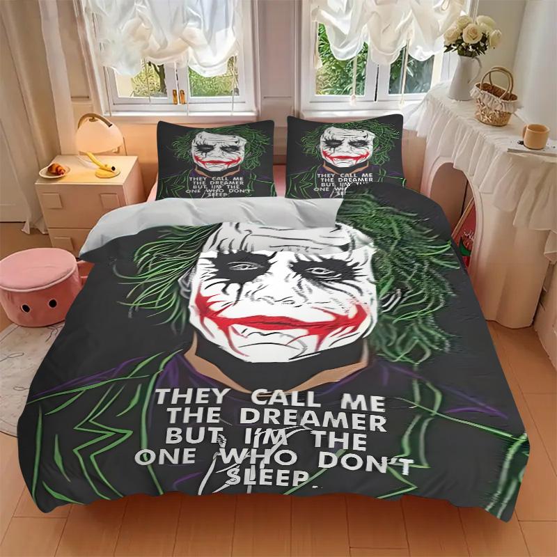 Joker'S Philosophy Print 3Pcs Bedding Setduvet Cover With 2 Bedropillowcase Home Birthday Gift