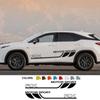 2PCS Car Door Side Stripe Stickers For Lexus RX 350 250 300 Motor Graphics Sport Body Decoration Auto Accessories Vinyl