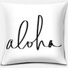 Black and White English Sentence Series Printed Square Home Decor Pillow Cover Car Sofa Cushion