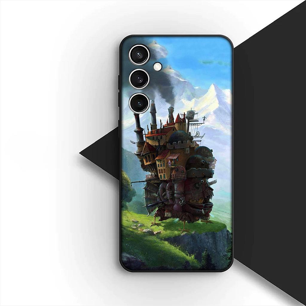 Для Samsung Galaxy S20 S22 S21 FE Ultra Plus A07 A17 A15 A16 A25 A57 A37 Чехол для телефона Howls Аниме Движущийся Мультяшный Замок