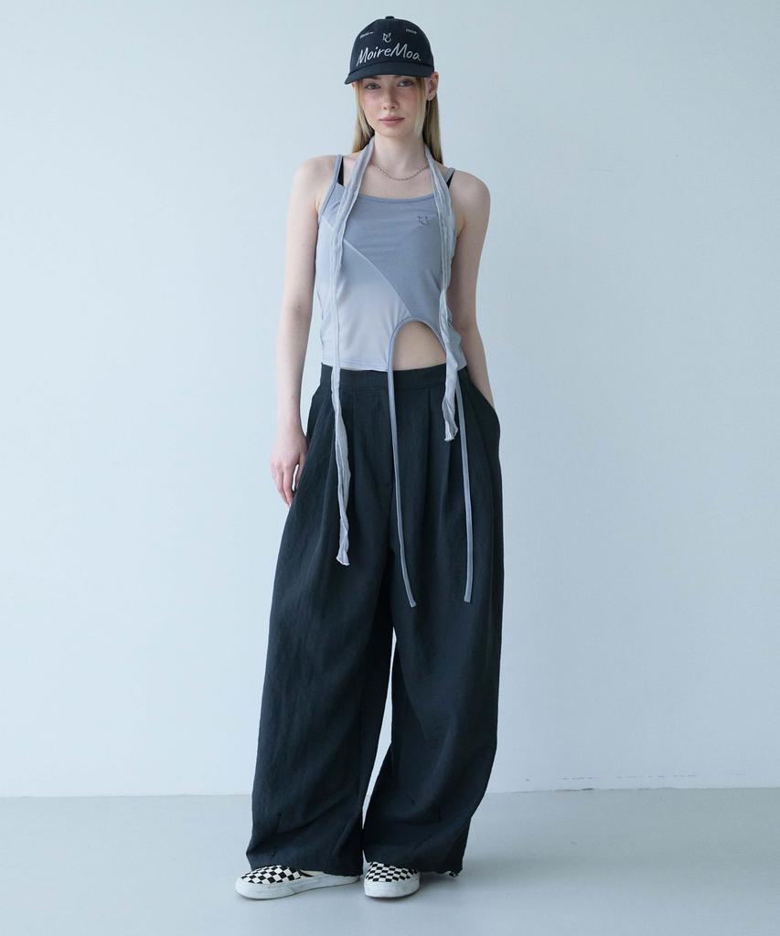 Широкие брюки Mualeumoa на кулиске - Темно-сланцево-серый