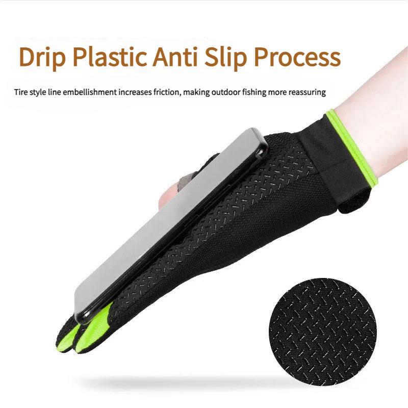Summer Two-Finger Touchscreen Compatible Fishing Gloves for Men And Women Anti-Slip Sun-Proof Breathable Cycling & Fitness Glove