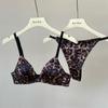 European and American French Satin Triangle Cup Bra and T-Pants Set - Sexy, Wireless, Comfortable