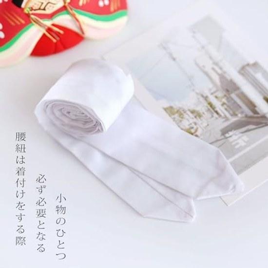 HOHO AYUMU Waist ties 3 pieces 5 6 10 15 20 cord white pink plain Dressing accessories Kimono Yukata Japanese clothing Wedding bride Party Tea Summer