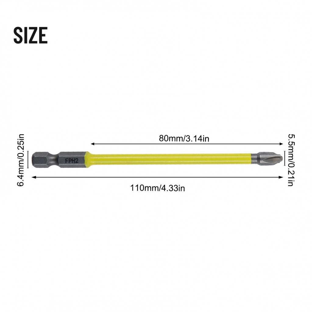 Alloy Steel Screwdriver Bits More Tight Screw Engagement Hardness Up To HRC63 °