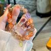 Кристальный браслет с дизайном из красной смолы в виде цветка, Серебряный браслет с Пиксиу из черного обсидиана и Суперсемицветным камнем для женщин, Приносящий удачу, Натуральный и подлинный