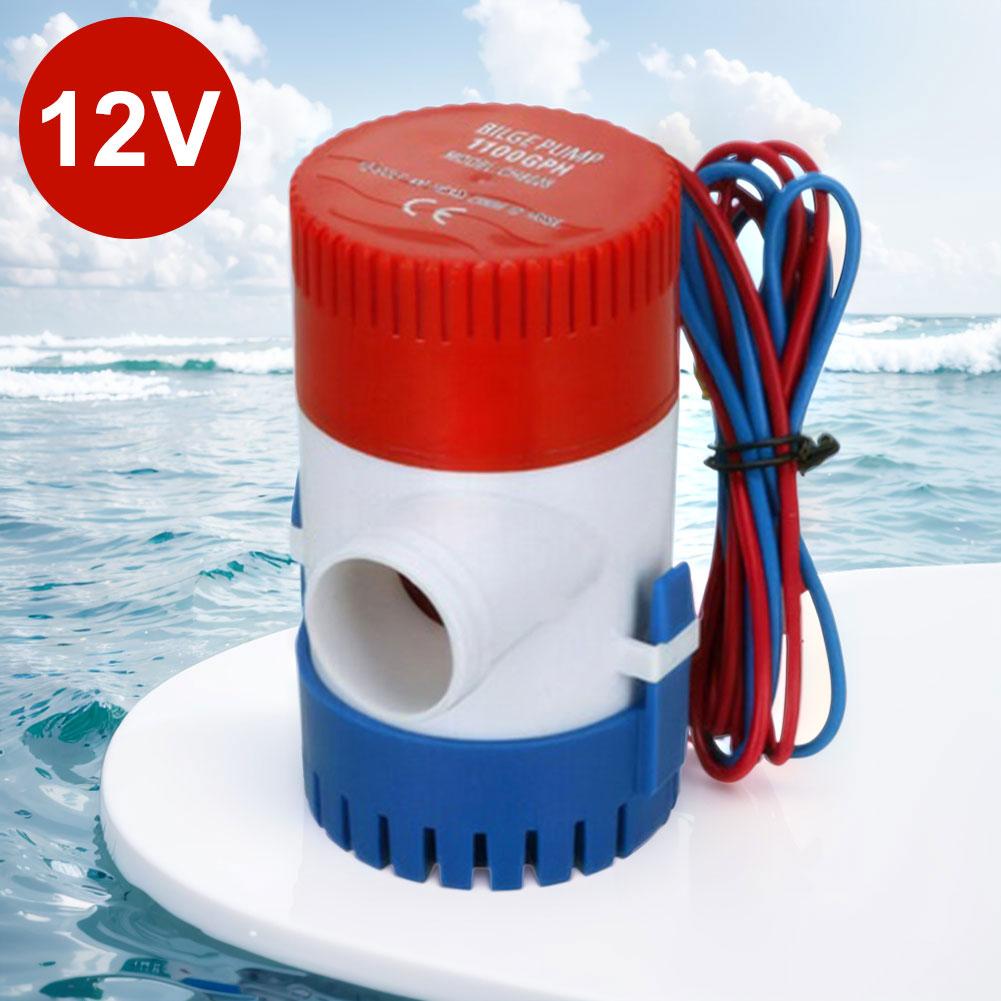 Погружной трюмный насос 1100 GPH 12V Погружной трюмный водяной насос Погружной лодочный морской трюмный насос для гидросамолета Дома на колесах Дома на воде