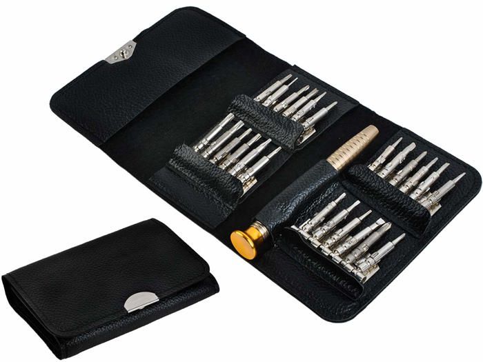 25 en 1 tournevis Wallet Set Kit Tournevis multi de réparation Outils pour iPhone PC portable
