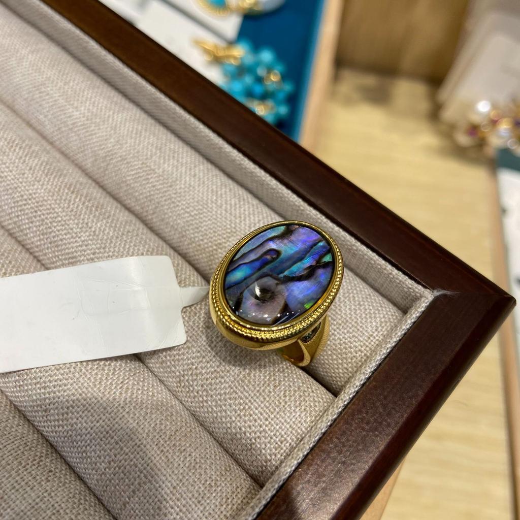 Кольцо из ракушки 24K Symphony Abalone, старинный дизайн Seiko S925 Advanced Sense, открытая партия колец