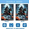 1pc Dark Halloween Garden Flag Horro Sleepy Hollow Print Suitable for Halloween Yard Outside Decoration No Flag Pole 12X18 Inch
