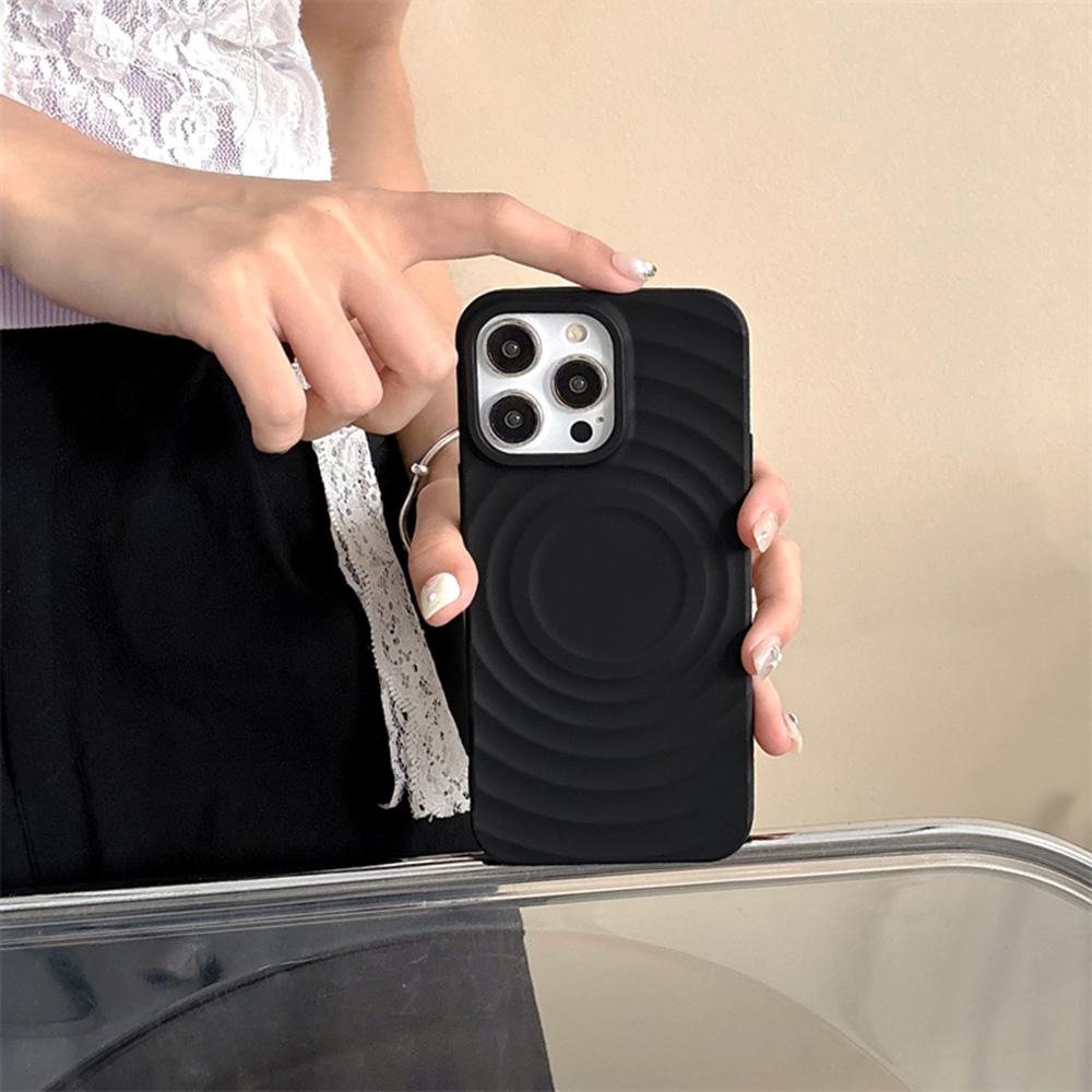 Милый 3D чехол для телефона Magsafe с водной рябью для iPhone 16 15 14 13 12 11 Pro Max Plus Magsafe Magnetic Wireless Charge cover New