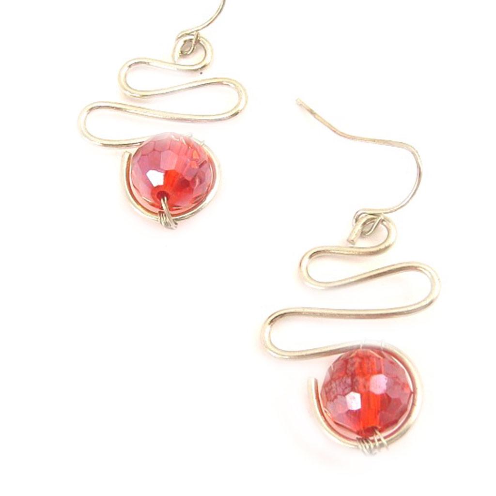 Les Trésors De Lily [L5101] - Красные дизайнерские серьги «Скарлетт»