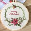 Flower Garland Cross Stitch Set DIY Embroidery Set Sewing Supplies Christmas Embroidery Kit Adults