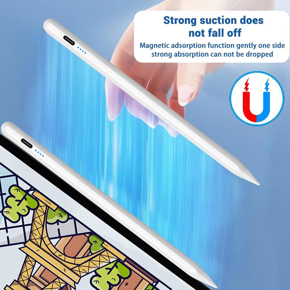 Стилус для iPad с функцией отклонения ладони Stylus Pen для iPad Air M2 Pro 13 Pro 12.9 10-го Поколения 7-го 8-го 9-го 10.2 для iPad Pencil