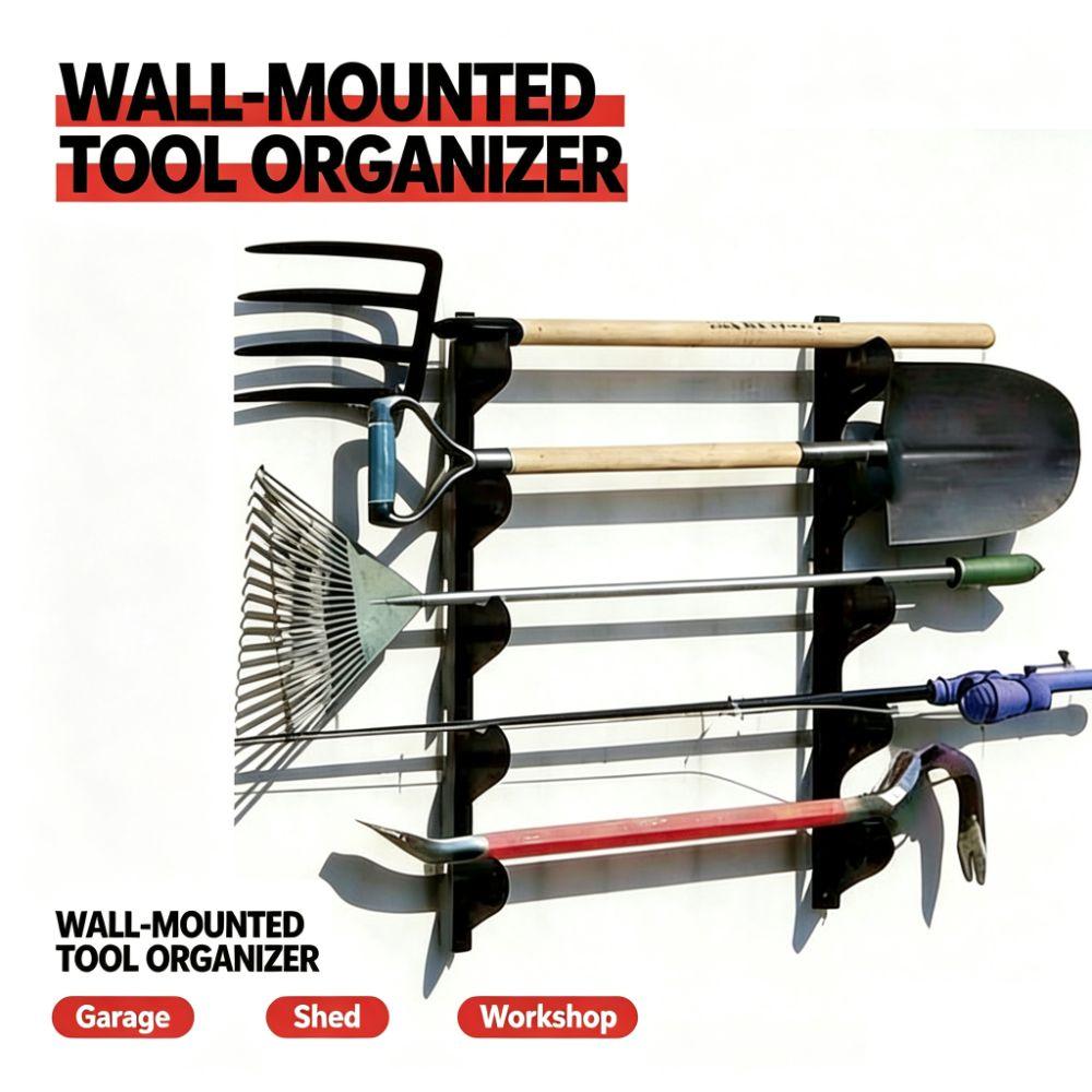 Heavy-duty Garage Wall‑Mount Organizer 55cm Shed Tool Holder Garden Shed Organization