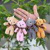 Delightful Short Soft Fur Bear Plush Keyring Perfect For Couples And Adorable Gifts