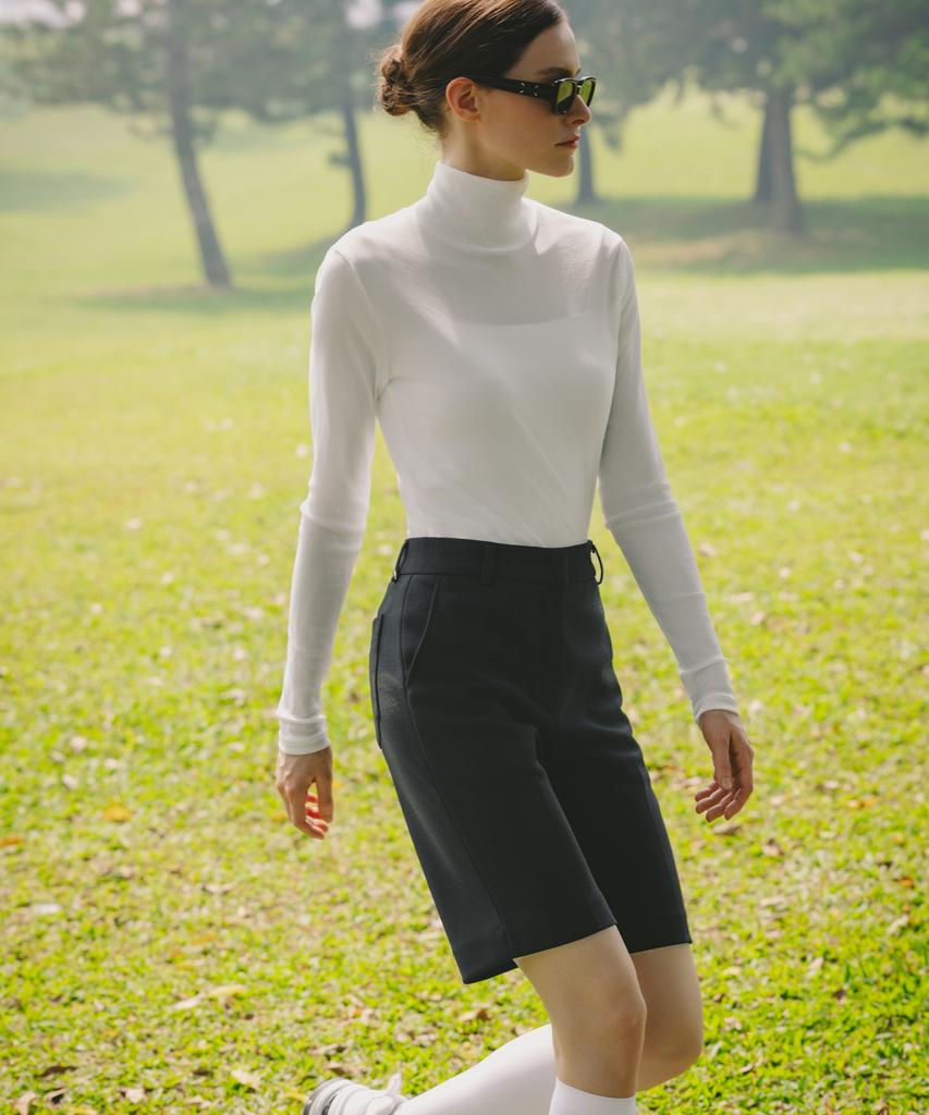 OBER GOLF Mesh High-Neck Base Layer (Brown)