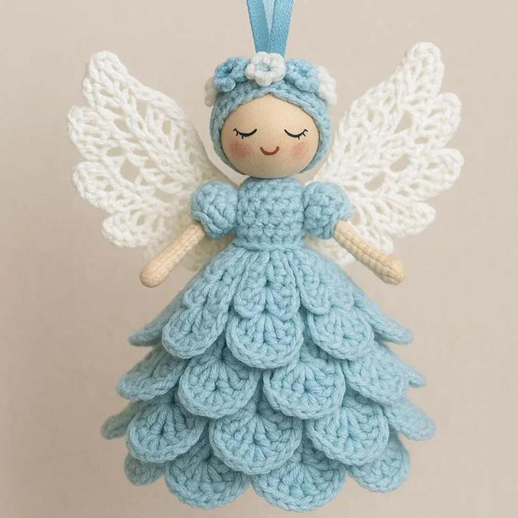 Набор для вязания крючком для начинающих Ангел Кукла Украшение Набор для вязания Набор для рукоделия крючком для женщин Мужчин Любителей Энтузиастов Членов семьи