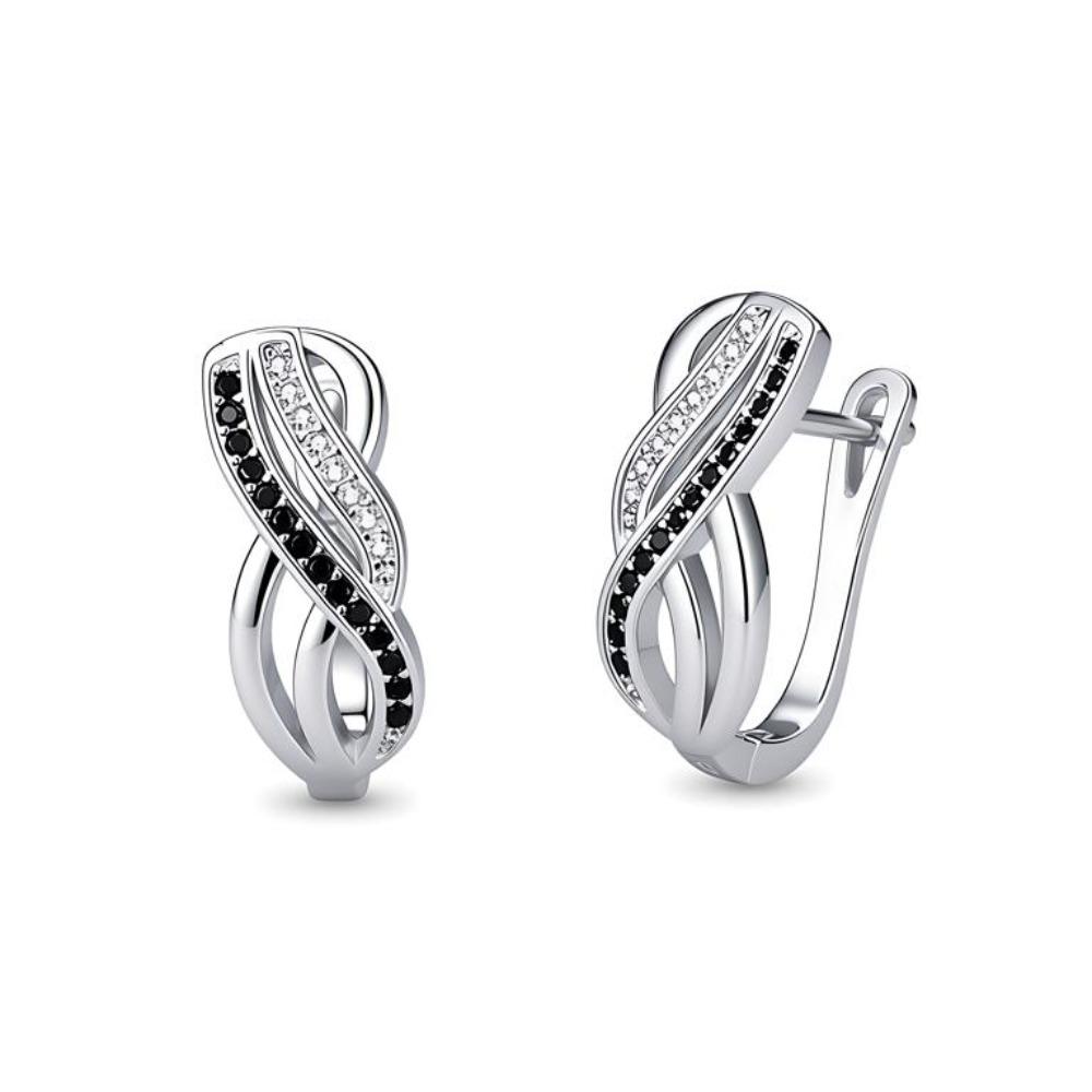 Black Awn Женские черные серьги-кольца