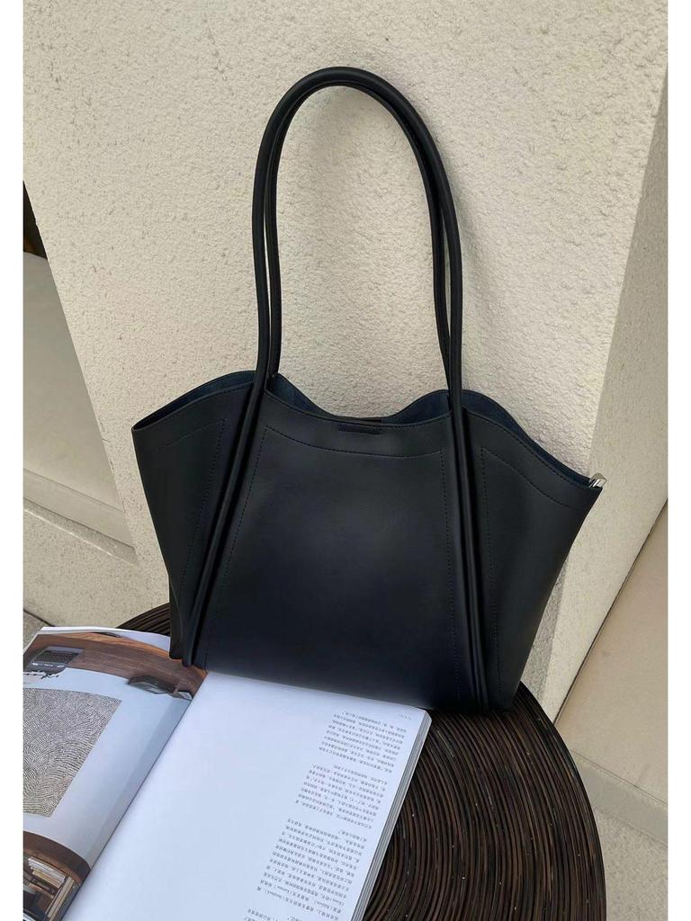 2025 Женская большая дизайнерская сумка из мягкой кожи, вместительная сумка через плечо из коровьей кожи