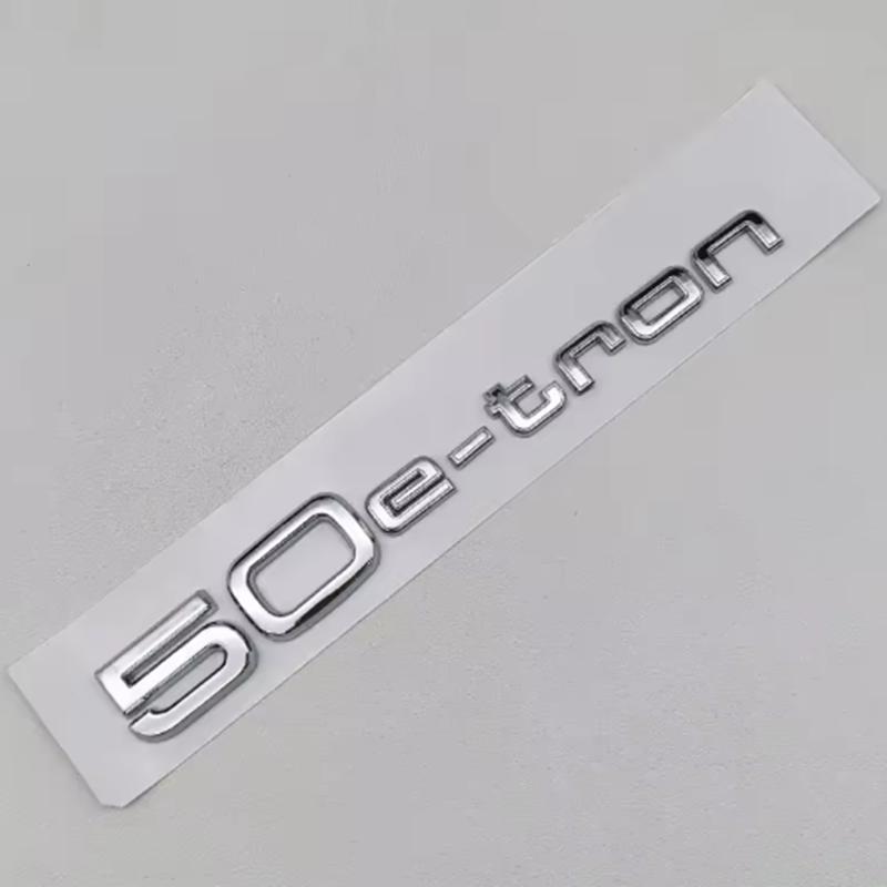 ABS Logo 30 40 45 50 E-tron GT Letters Sticker Car Rear Trunk Emblem Badge For 2s A3 SQ6 Q5 Q6 Q8 Q4 Etron AccessoriesA1