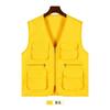 Billiards Hall Multi Pocket Vest Custom Logo Table Tennis Club Waiter Work Clothes Vest Men Women Sleeveless Photography Jacket