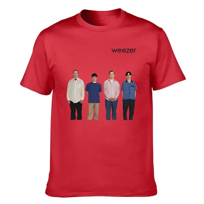 Weezer 1994 Альбом Принт Группы Футболка Мужская Летняя Хип-хоп Уличный Повседневный Свободный Футболка Оверсайз Круглый Вырез Короткий Рукав Топ