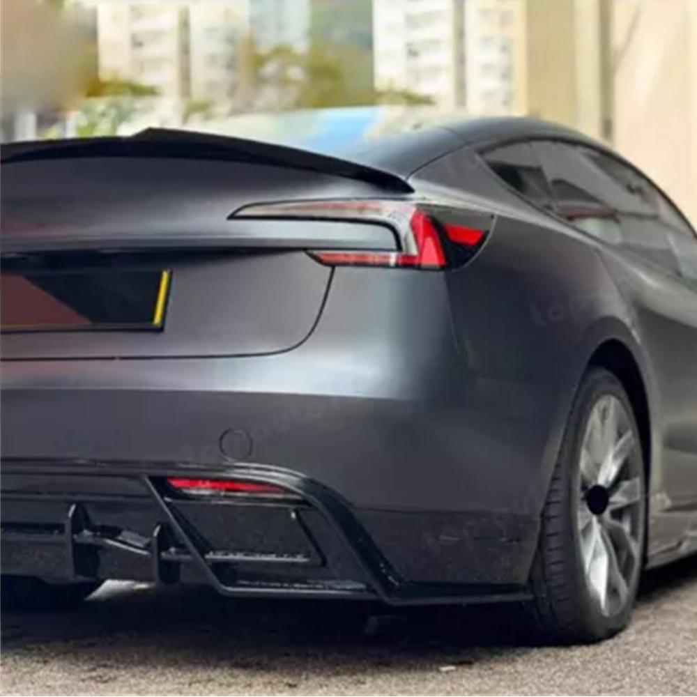ModelY Spoiler Rear Door Tail Trunk Wing ABS Carbon Fiber Look For Tesla Model 3/Y 17-24 Accessories Model3 Highland 2025+ HOT