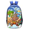 School Bag Monster Choir School Bag, Blue 16 Inch 13 Elementary School Backpack
