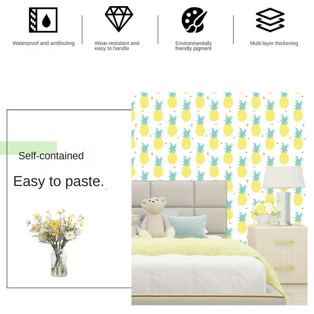 Съемные самоклеящиеся обои для гостиной и спальни (45 см * 300 см Терраццо с акварельными цветами