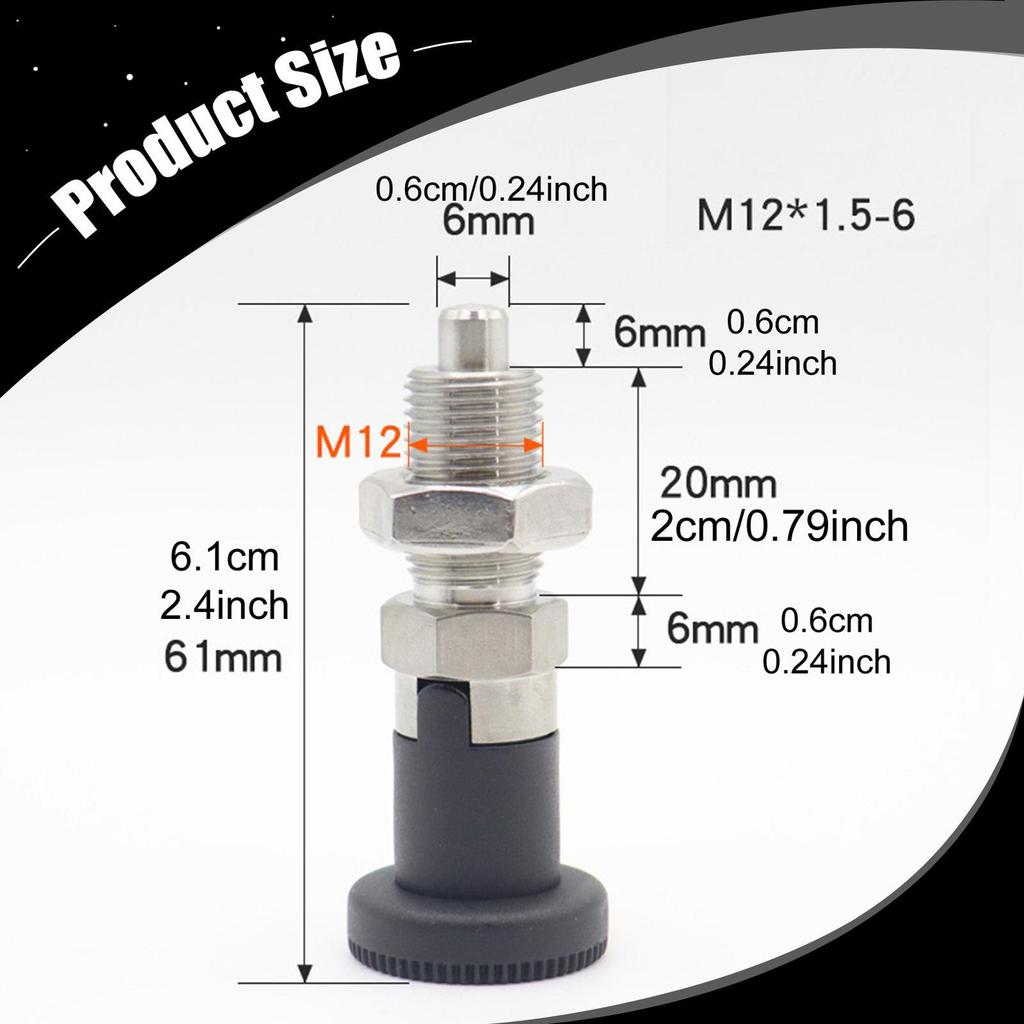 Spring Knob Plunger Locating Pin Self Locking Fine Thread Stable Rotation Professional High
