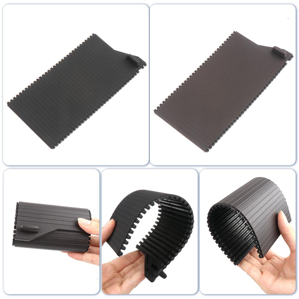 For Buick Regal Center Console Water Cup Holder Slide Roller Blind Cover Curtain Accessories 2009-2015 22743354 Black Coffee