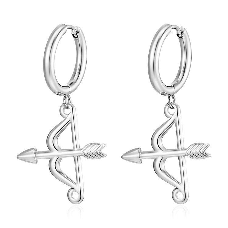 European and American fashion trend pendant earrings women's trend electroplated 18K gold stainless steel earrings earrings