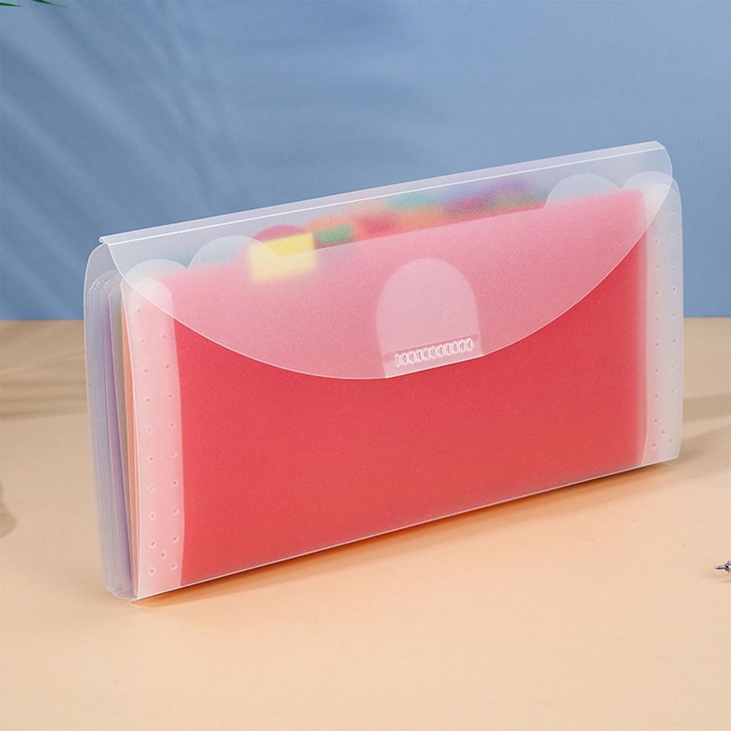 Multi-layer File Wallet Receipt Folder Bills Organizer Holder Document Folder Box for Cashier School Office Business
