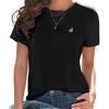 2025AL Спортивная футболка для йоги Женские футболки 100% хлопок Мода Женщины Короткий рукав Бренд Мужские футболки Лето Женские топы