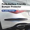 1 Pair Car Anti-collision Strip Bumper Protector High Elastic PVC Non-slip Self-adhesive Universal Auto SUV Truck Front Rear Bumper Guard Protector