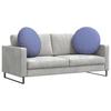 Seat Cushions 2 pcs Denim Blue Ø60 x 21 cm Fabric