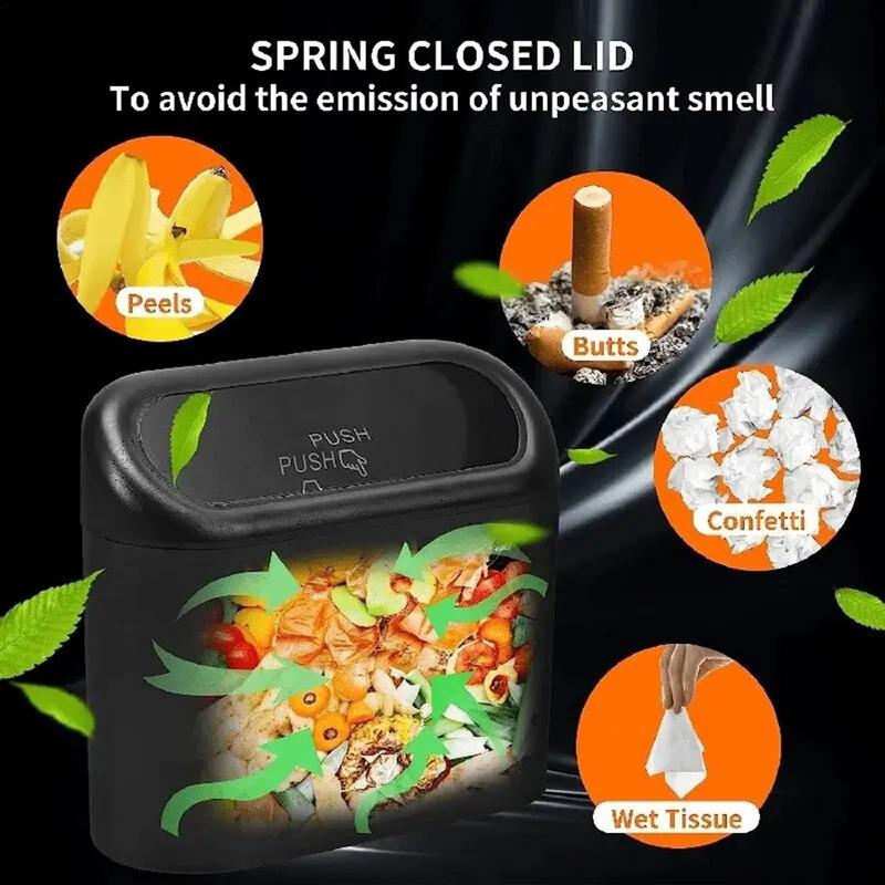 Мусорное ведро для автомобиля Ведро для мусора на боковую дверь с крышкой Водонепроницаемые автомобильные мусорные ведра Многоцелевой органайзер для мусора Автомобиль