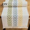 Столовая дорожка в деревенском стиле, вышитый лист с кисточками, прямоугольная скатерть в деревенском стиле, имитация декоративной для кофе, хлопковая и льняная ткань