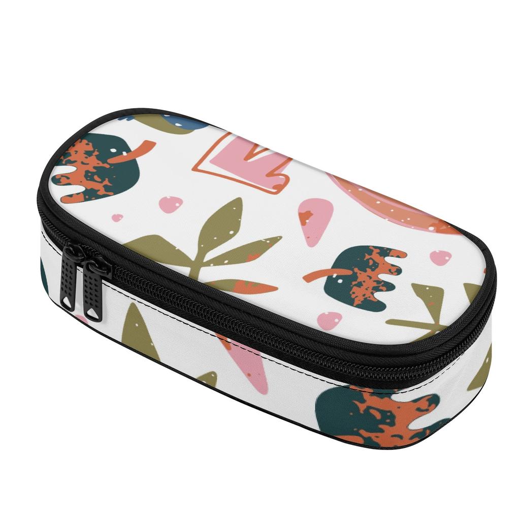 Pencil Bag Zipper Closure Organized Storage 300D Polyester with Main Pocket Mesh Layer and Removable Pen Divider for Classroom Use