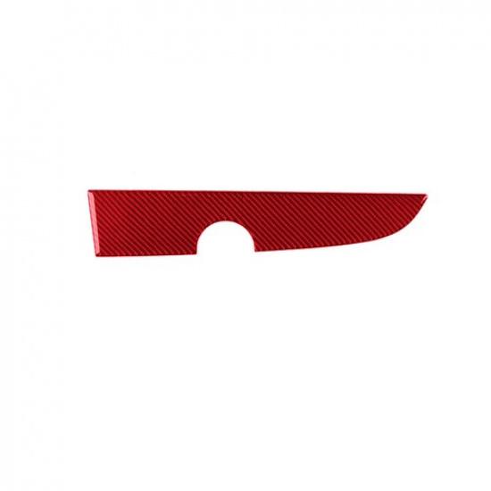 Bright Red Carbon Fiber Car Passenger Storage Box Cover For Fiat 500 12-15 LHD