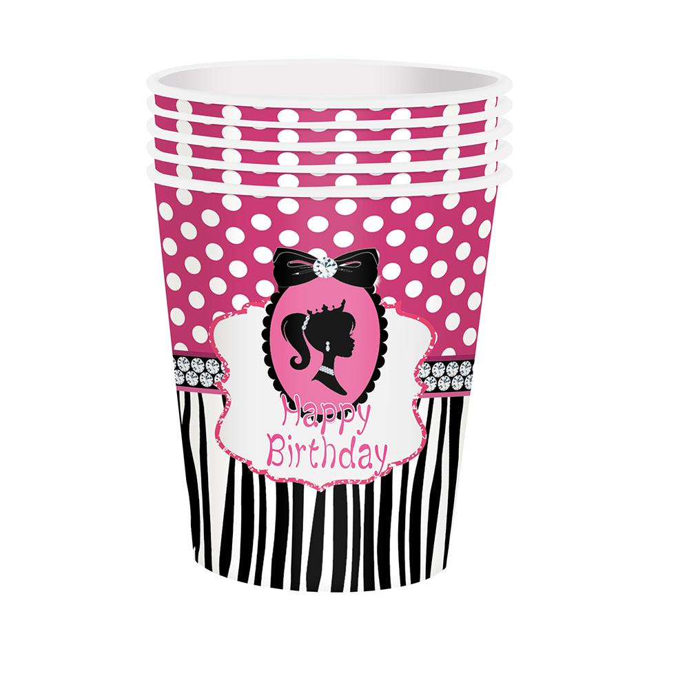 51 шт., принадлежности для вечеринки по случаю дня рождения Барби включают тарелки, салфетки, чашки, скатерть