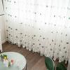 Embroidered Sheer Curtains, Semi-Sheer Polyester Window Drapes, for Bedroom and Living Room, All-Season Decorative Curtain Set