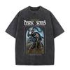 Washed Vintage Game Dark Souls Siegmeyer of Catarina Graphic T-shirt Men 90s Gothic Rock T-shirts Men's Punk Casual T Shirts