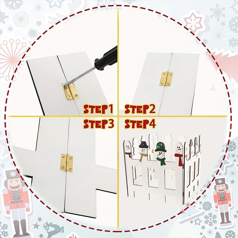 2 шт. Деревянный забор для дерева, украшение для дерева на вечеринку, украшение для двора, фестиваль, Рождество, деревянный забор 30 * 30 см