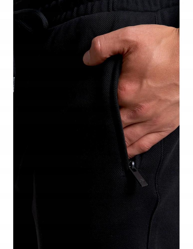Men's Shorts with Zipper Pockets and Elastic Waist Summer MORAJ XXL BLACK