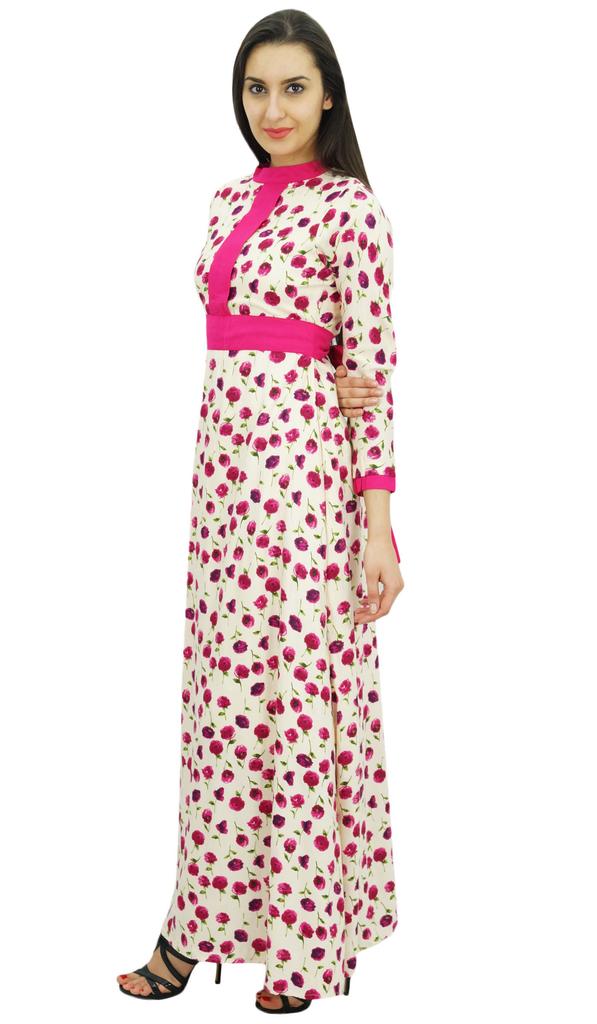 Bimba Женское зимнее платье макси с цветочным принтом, длинное, из вискозы